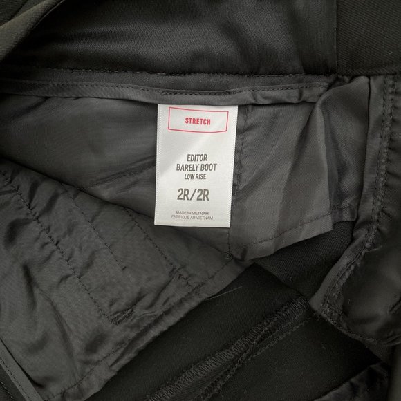 Express Editor Barely Boot Low Rise Pant, Supersoft Twill, Black, Size 2R - Picture 5 of 6
